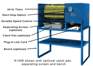 BENCH-TOP MODEL, BARREL TUMBLER
